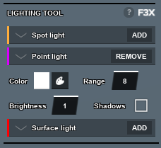 Point light menu