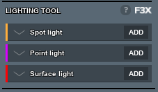 Lighting tool options