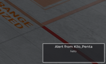 Alert command screenshot