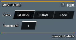 Tool UI display example